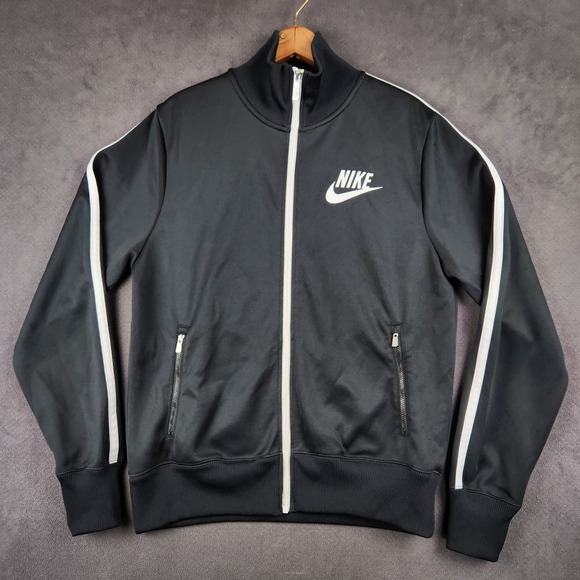 Nike Other - Nike‎ Sportswear HBR Tribute Track Jacket Mens Medium Black White Stripe 502643